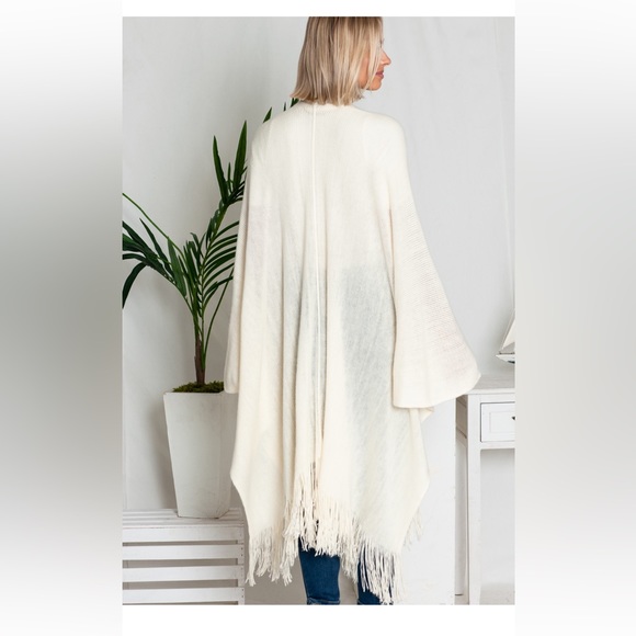 Boho Long Knit Fringed Cardigan - Picture 4 of 4